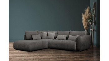 Canapé d'angle gauche convertible 5 places SORENO