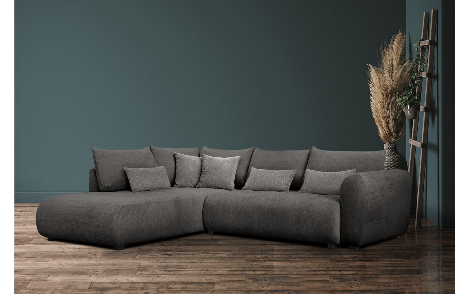 Canapé d'angle gauche convertible 5 places SORENO