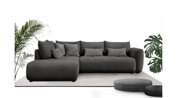 Canapé d'angle gauche convertible 5 places SORENO