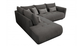 Canapé d'angle gauche convertible 5 places SORENO