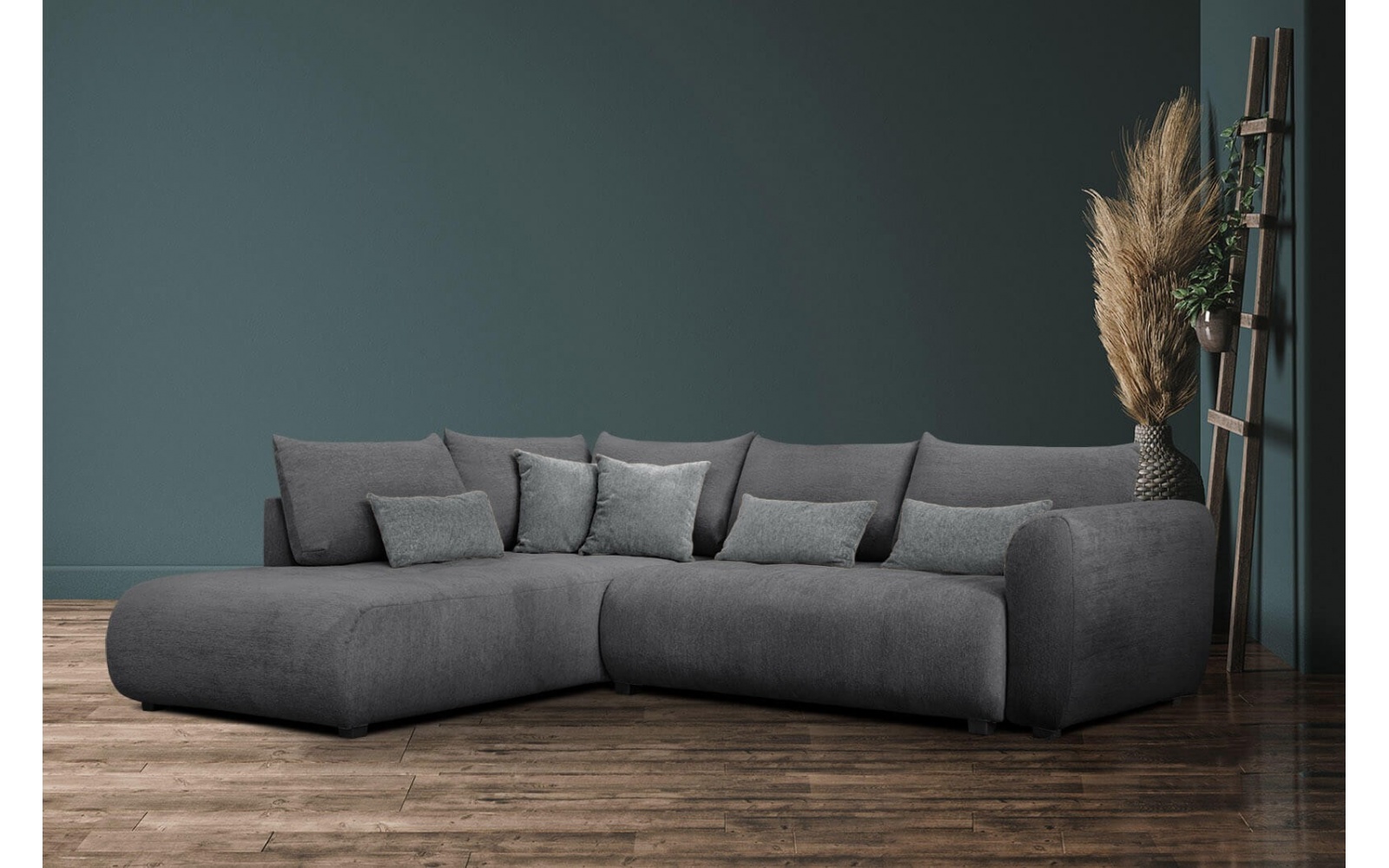 Canapé d'angle gauche convertible 5 places SORENO