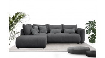 Canapé d'angle gauche convertible 5 places SORENO