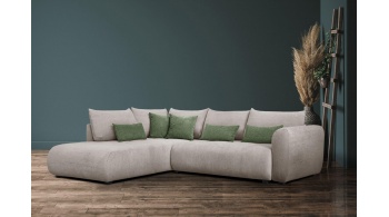 Canapé d'angle gauche convertible 5 places SORENO