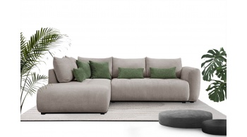 Canapé d'angle gauche convertible 5 places SORENO