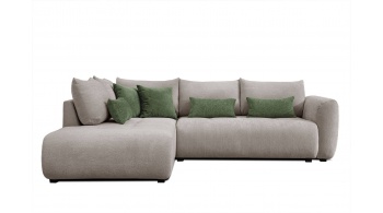 Canapé d'angle gauche convertible 5 places SORENO