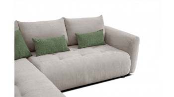 Canapé d'angle gauche convertible 5 places SORENO