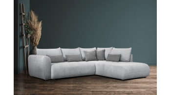 Canapé d'angle droit convertible 5 places SORENO
