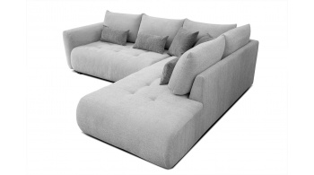 Canapé d'angle droit convertible 5 places SORENO