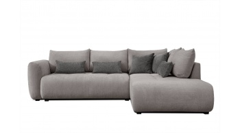 Canapé d'angle droit convertible 5 places SORENO