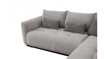 Canapé d'angle droit convertible 5 places SORENO