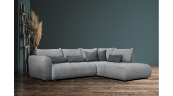 Canapé d'angle droit convertible 5 places SORENO