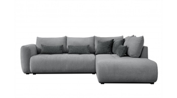 Canapé d'angle droit convertible 5 places SORENO
