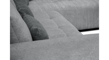 Canapé d'angle droit convertible 5 places SORENO