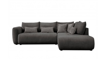 Canapé d'angle droit convertible 5 places SORENO
