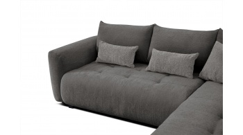 Canapé d'angle droit convertible 5 places SORENO