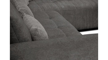 Canapé d'angle droit convertible 5 places SORENO