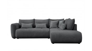 Canapé d'angle droit convertible 5 places SORENO