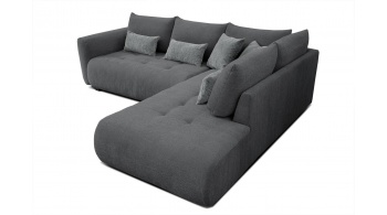 Canapé d'angle droit convertible 5 places SORENO