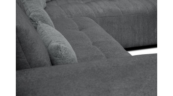 Canapé d'angle droit convertible 5 places SORENO