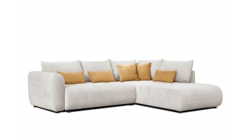 Canapé d'angle droit convertible 5 places SORENO