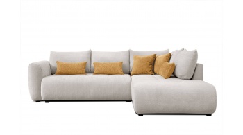 Canapé d'angle droit convertible 5 places SORENO
