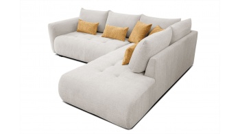 Canapé d'angle droit convertible 5 places SORENO