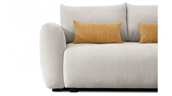 Canapé d'angle droit convertible 5 places SORENO