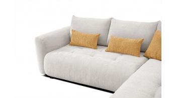 Canapé d'angle droit convertible 5 places SORENO
