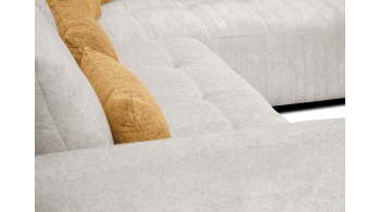 Canapé d'angle droit convertible 5 places SORENO