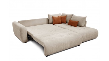 Canapé d'angle droit convertible 5 places SORENO