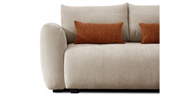 Canapé d'angle droit convertible 5 places SORENO