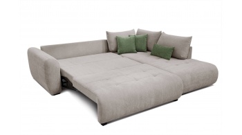 Canapé d'angle droit convertible 5 places SORENO