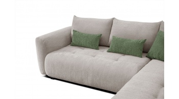 Canapé d'angle droit convertible 5 places SORENO