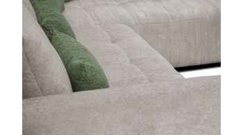 Canapé d'angle droit convertible 5 places SORENO