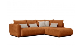 Canapé d'angle droit convertible 5 places SORENO