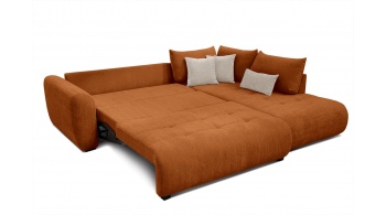 Canapé d'angle droit convertible 5 places SORENO