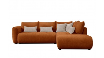 Canapé d'angle droit convertible 5 places SORENO