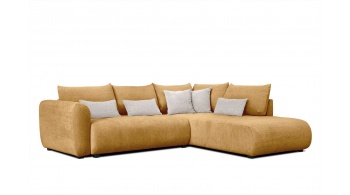 Canapé d'angle droit convertible 5 places SORENO