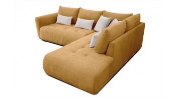 Canapé d'angle droit convertible 5 places SORENO