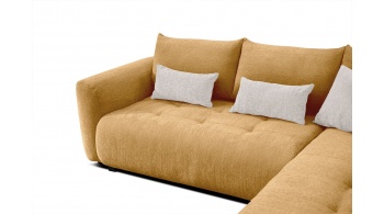 Canapé d'angle droit convertible 5 places SORENO