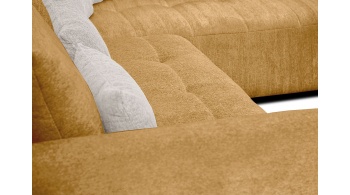 Canapé d'angle droit convertible 5 places SORENO