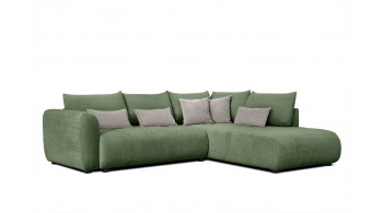 Canapé d'angle droit convertible 5 places SORENO