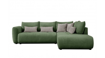 Canapé d'angle droit convertible 5 places SORENO