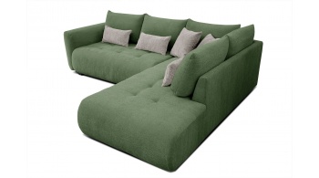 Canapé d'angle droit convertible 5 places SORENO