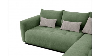 Canapé d'angle droit convertible 5 places SORENO