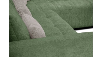 Canapé d'angle droit convertible 5 places SORENO