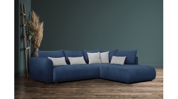 Canapé d'angle droit convertible 5 places SORENO