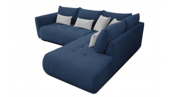 Canapé d'angle droit convertible 5 places SORENO