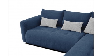 Canapé d'angle droit convertible 5 places SORENO