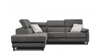 Canapé d'angle gauche avec appuis-tête réglables 5 places TAUNUS